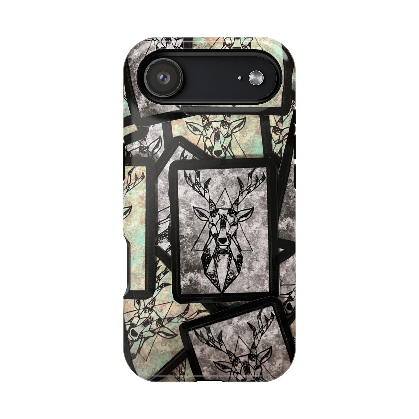 Magnetic Impact-Resistant Case- Geometric Deer