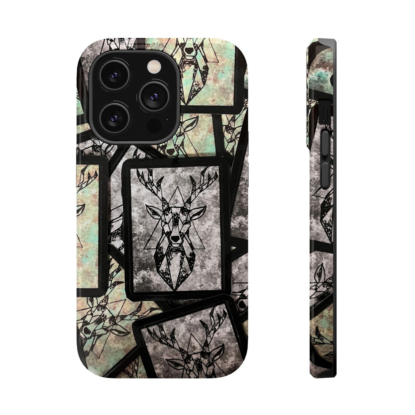 Magnetic Impact-Resistant Case- Geometric Deer