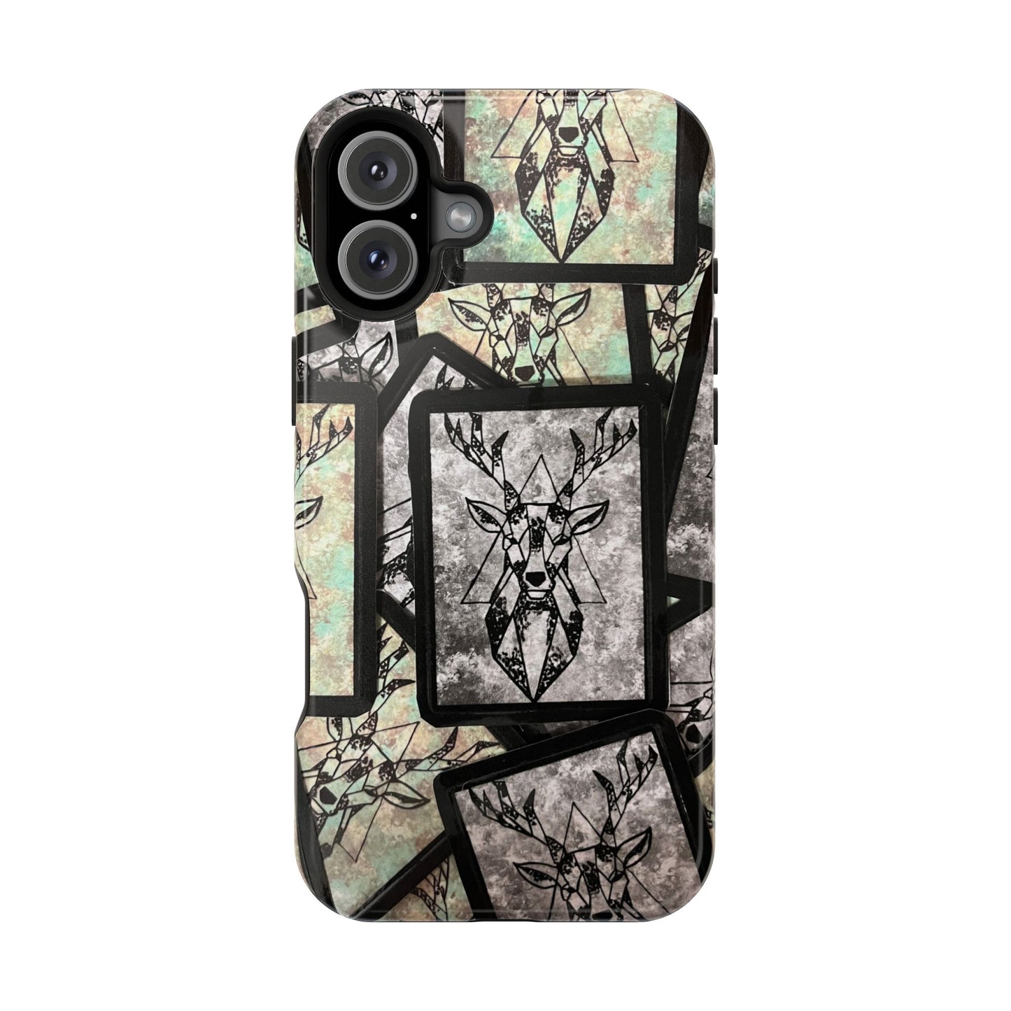 Magnetic Impact-Resistant Case- Geometric Deer