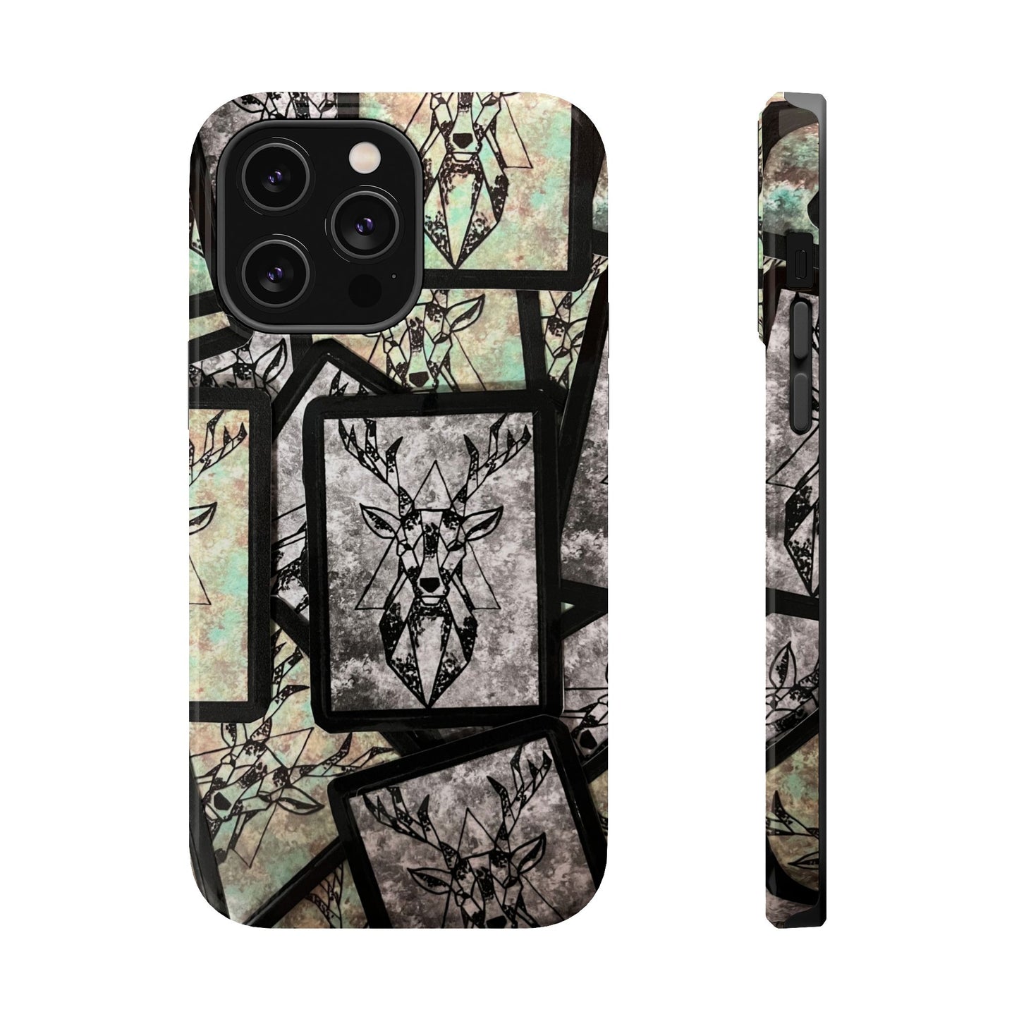 Magnetic Impact-Resistant Case- Geometric Deer