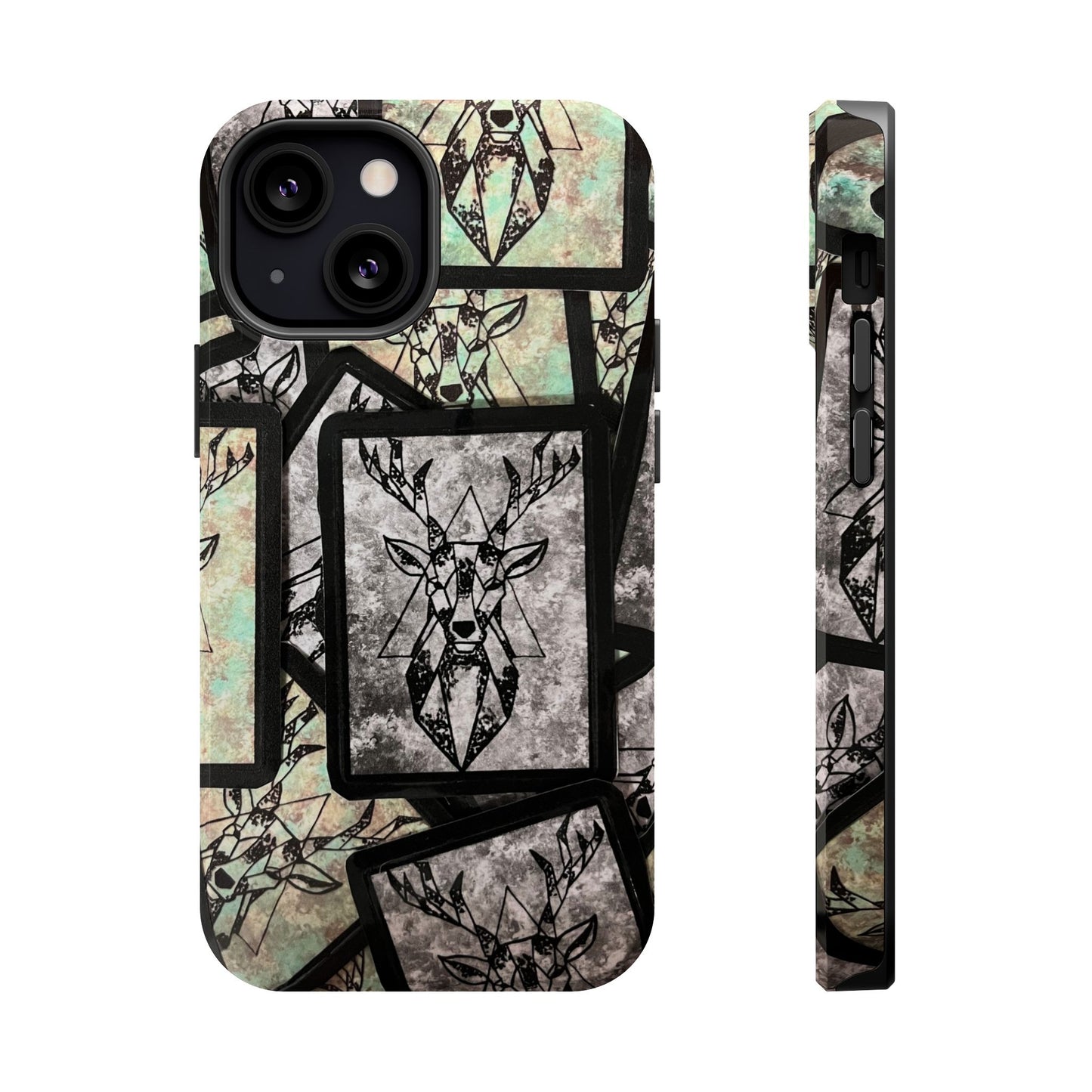 Magnetic Impact-Resistant Case- Geometric Deer