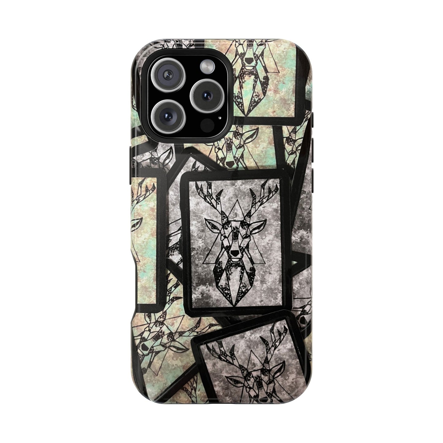 Magnetic Impact-Resistant Case- Geometric Deer