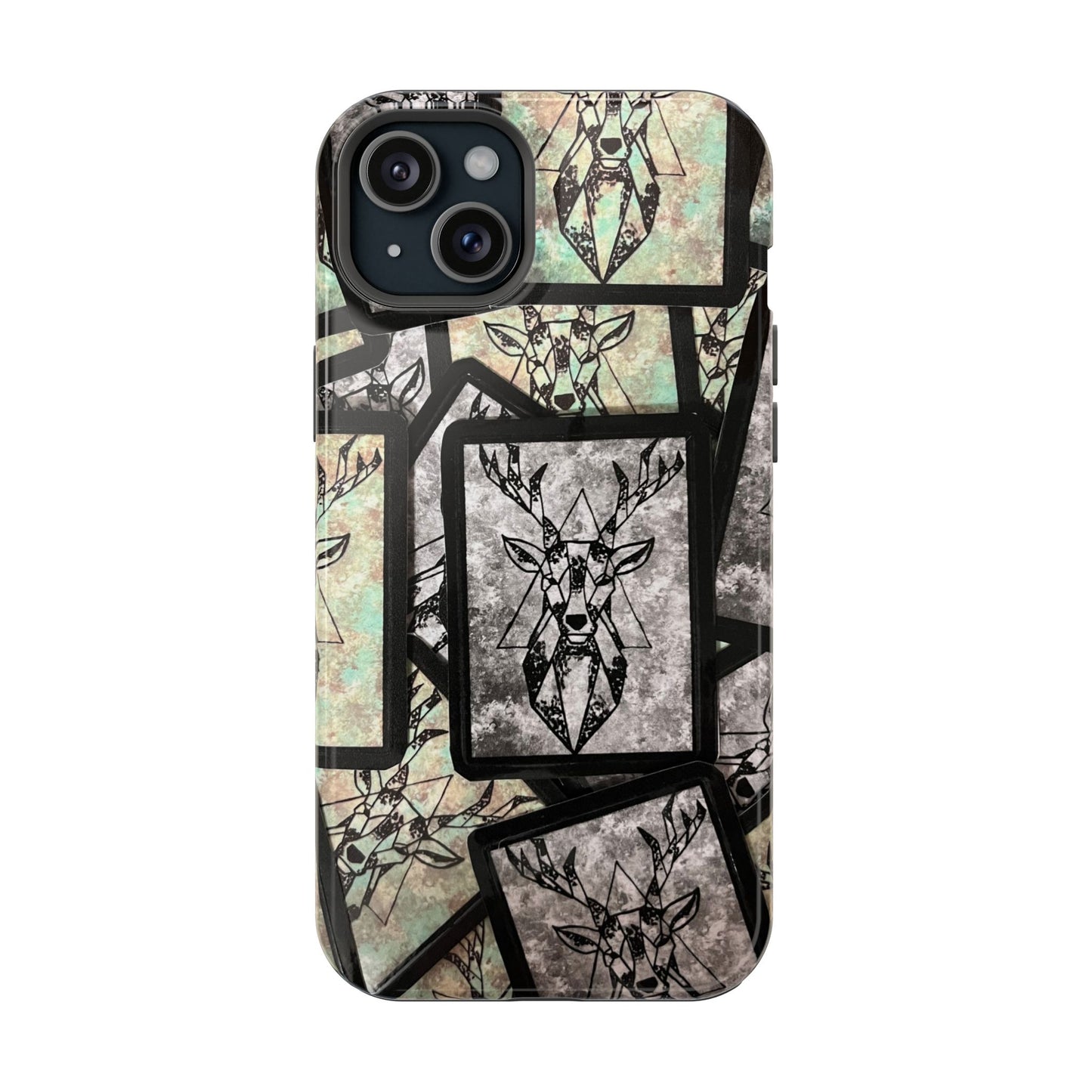 Magnetic Impact-Resistant Case- Geometric Deer