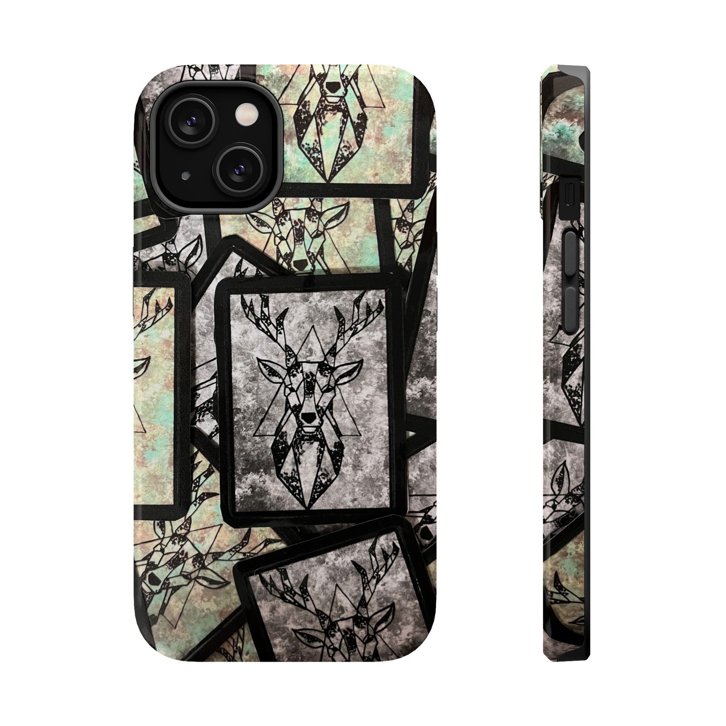 Magnetic Impact-Resistant Case- Geometric Deer