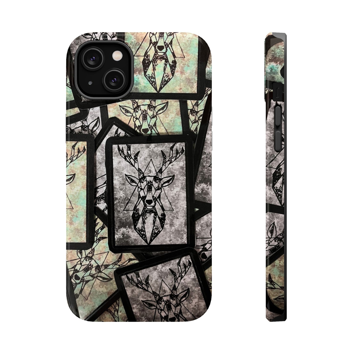 Magnetic Impact-Resistant Case- Geometric Deer