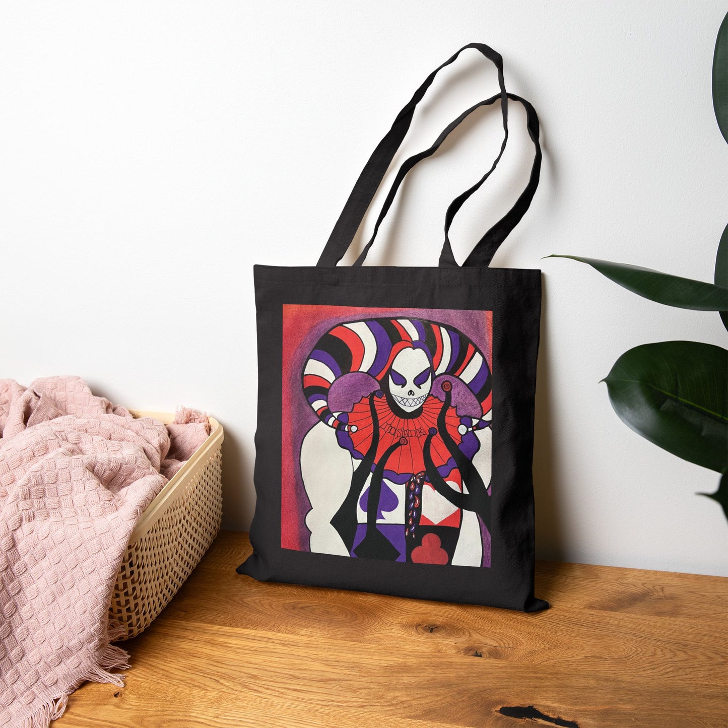 Cotton Canvas Tote Bag- Dark Jester