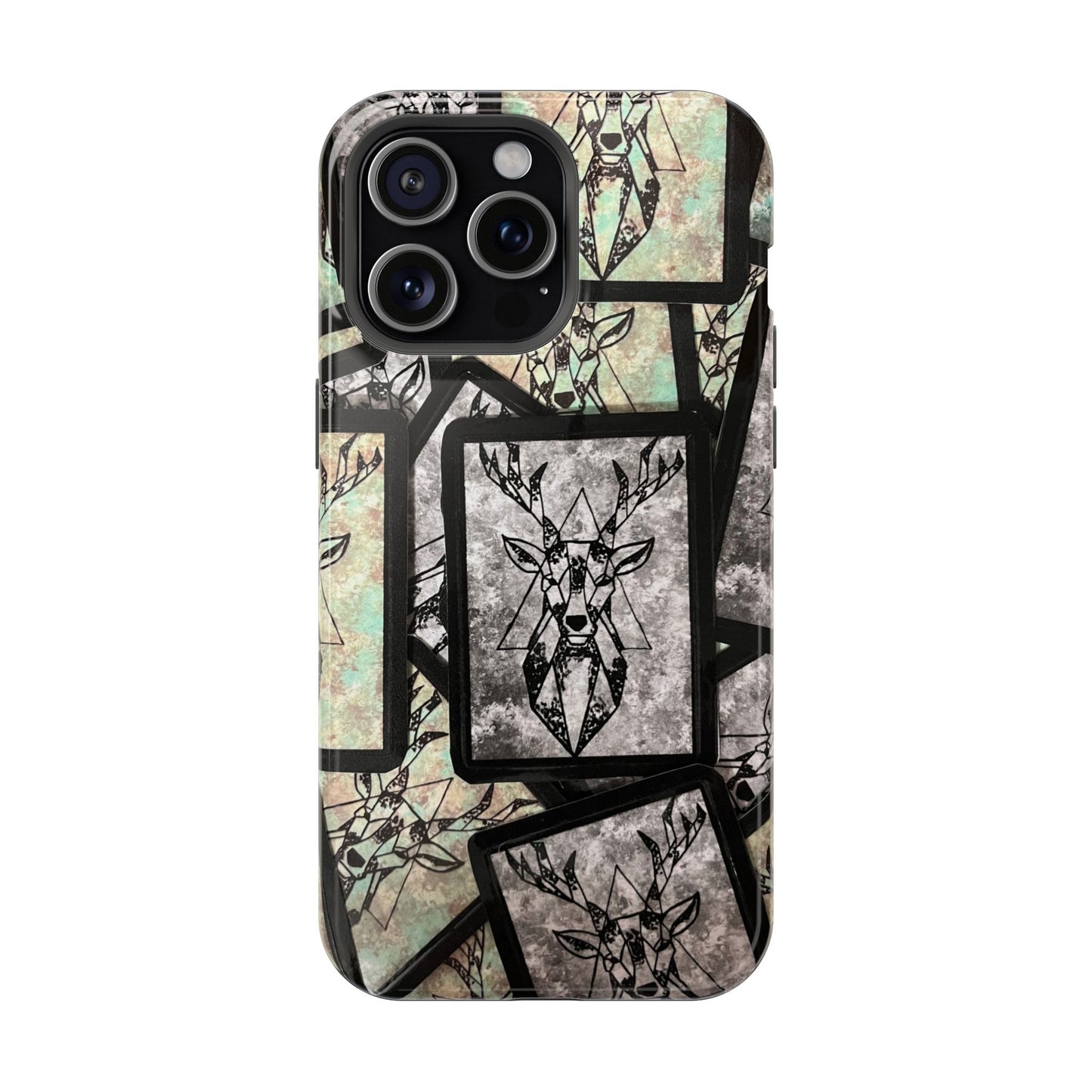Magnetic Impact-Resistant Case- Geometric Deer