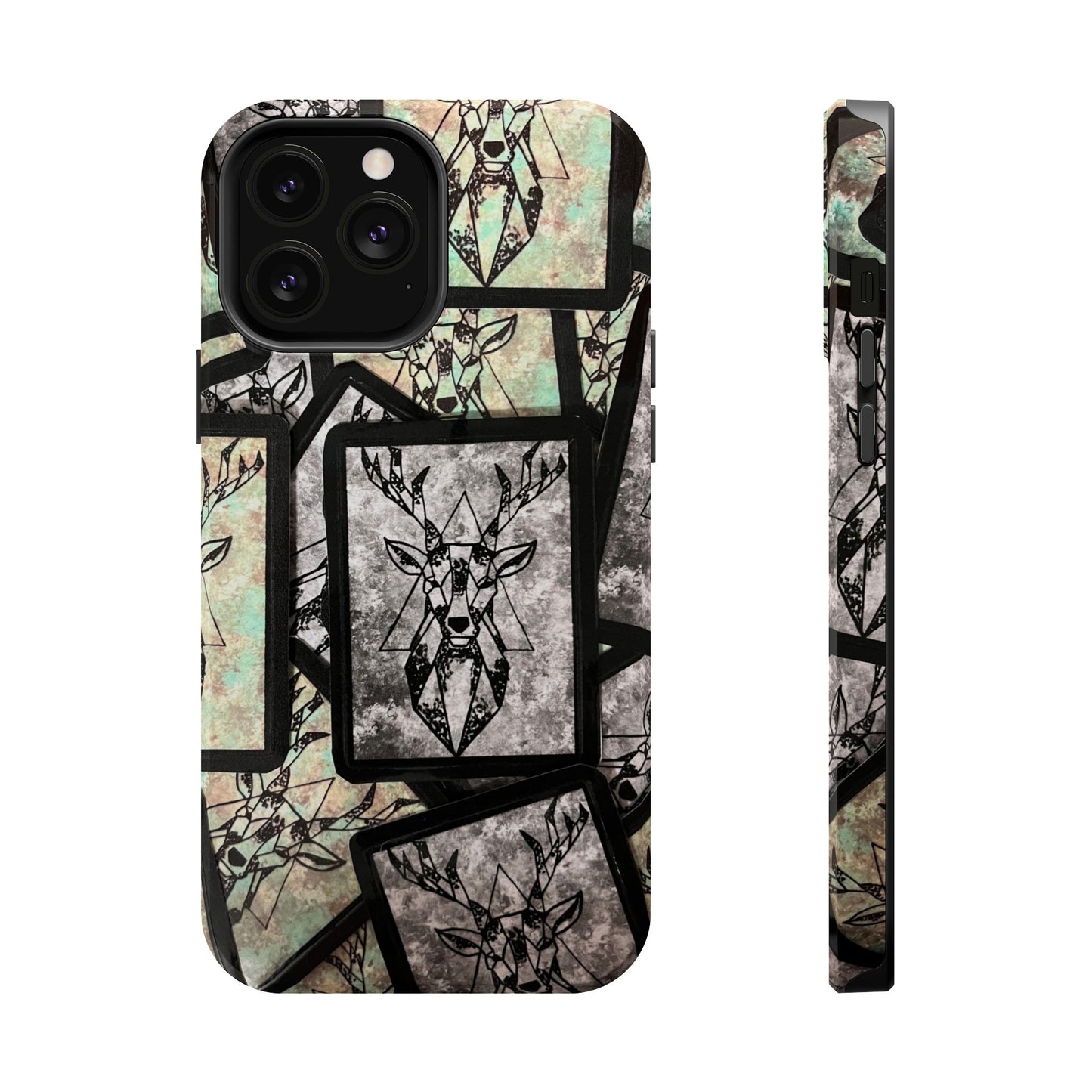 Magnetic Impact-Resistant Case- Geometric Deer