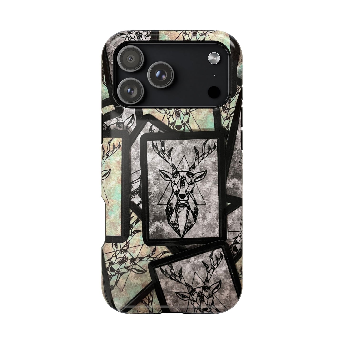 Magnetic Impact-Resistant Case- Geometric Deer