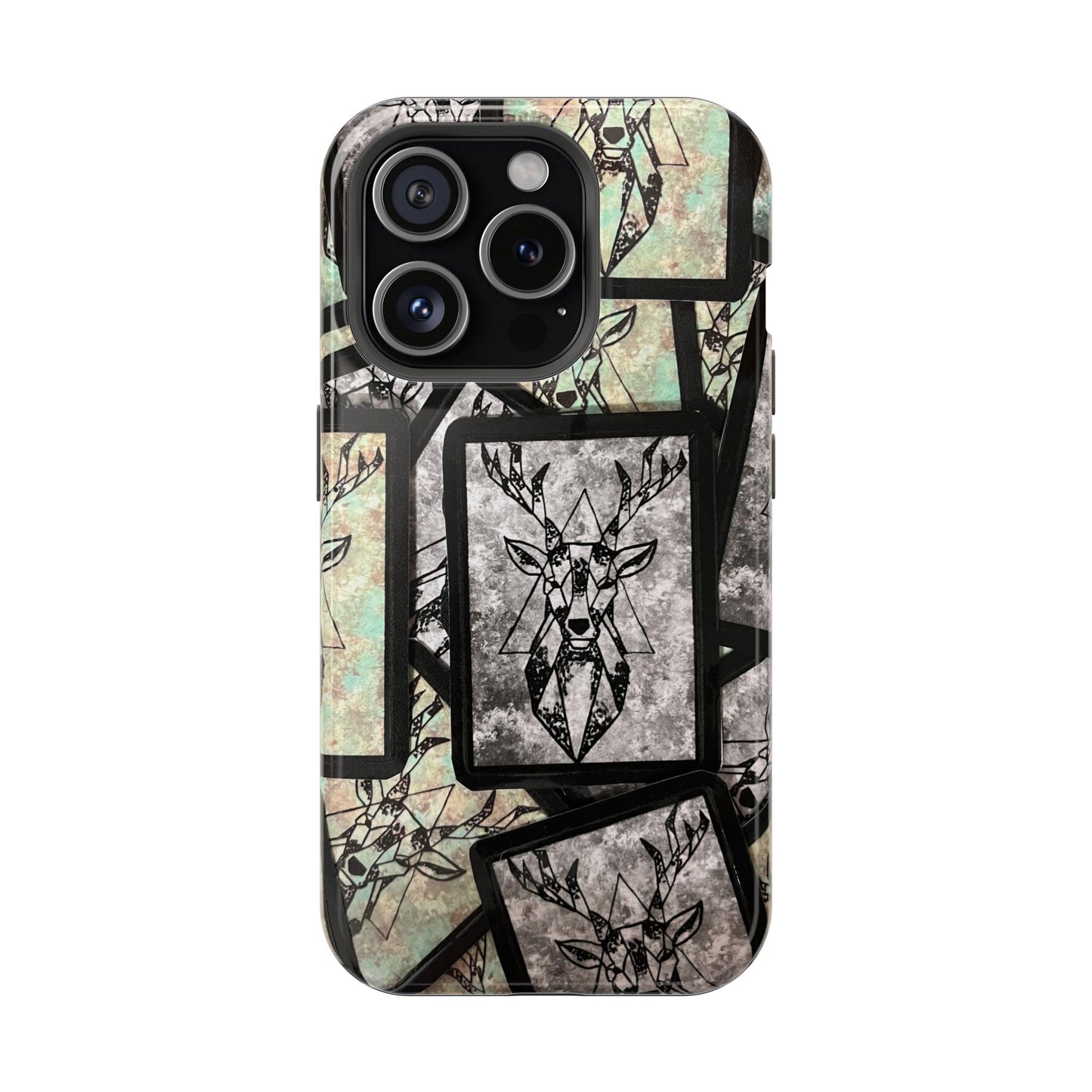 Magnetic Impact-Resistant Case- Geometric Deer