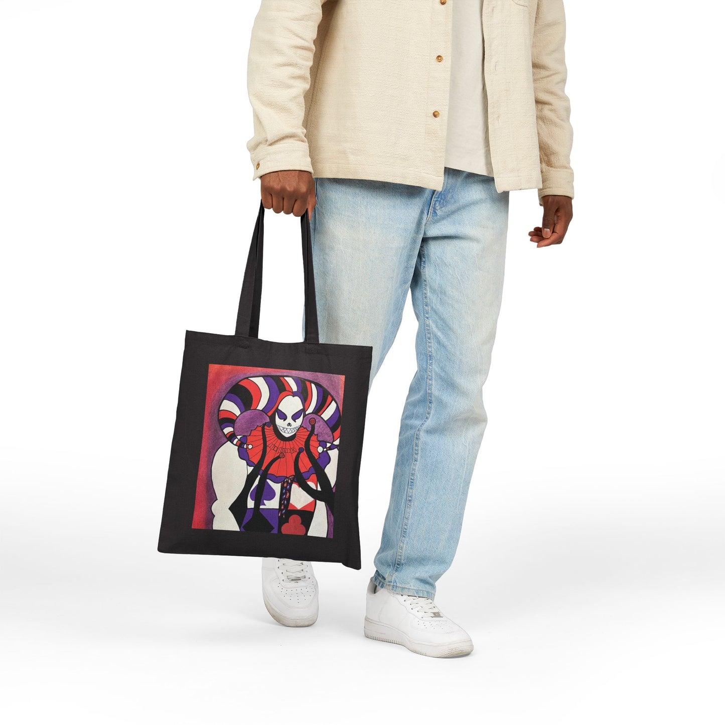 Cotton Canvas Tote Bag- Dark Jester