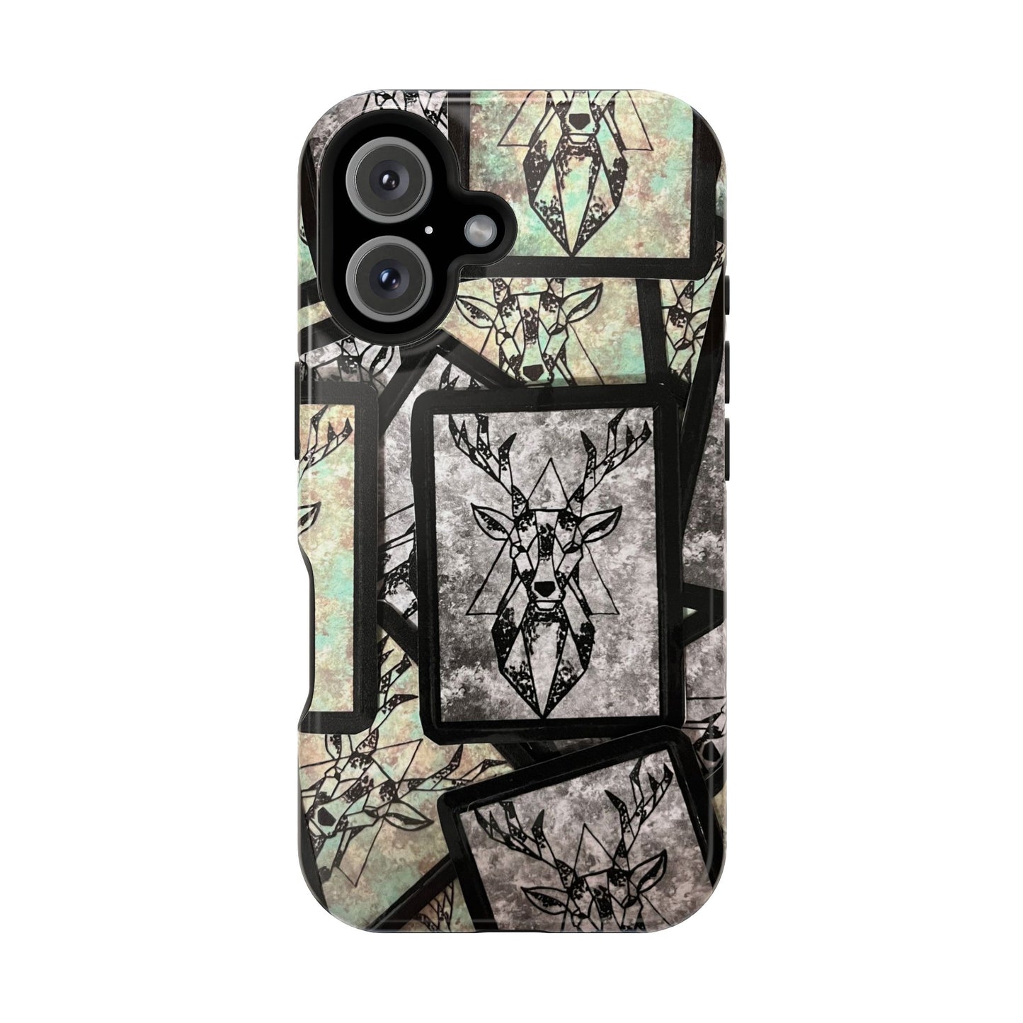 Magnetic Impact-Resistant Case- Geometric Deer