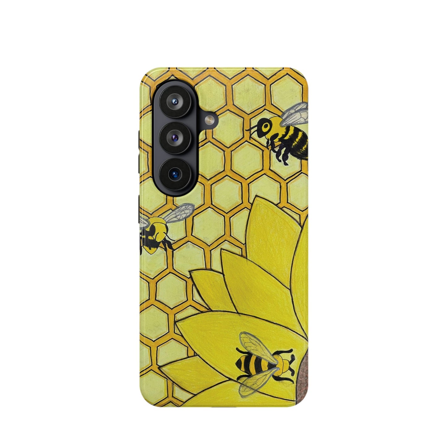 Magnetic Impact-Resistant Case- Bees & Sunflower