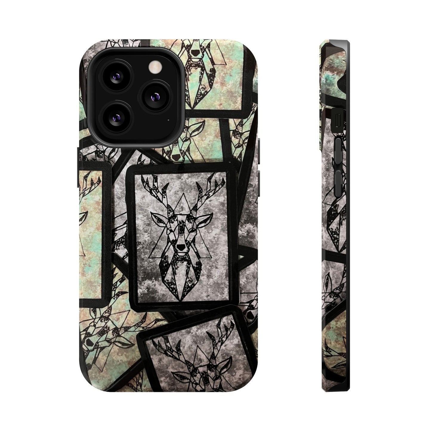 Magnetic Impact-Resistant Case- Geometric Deer