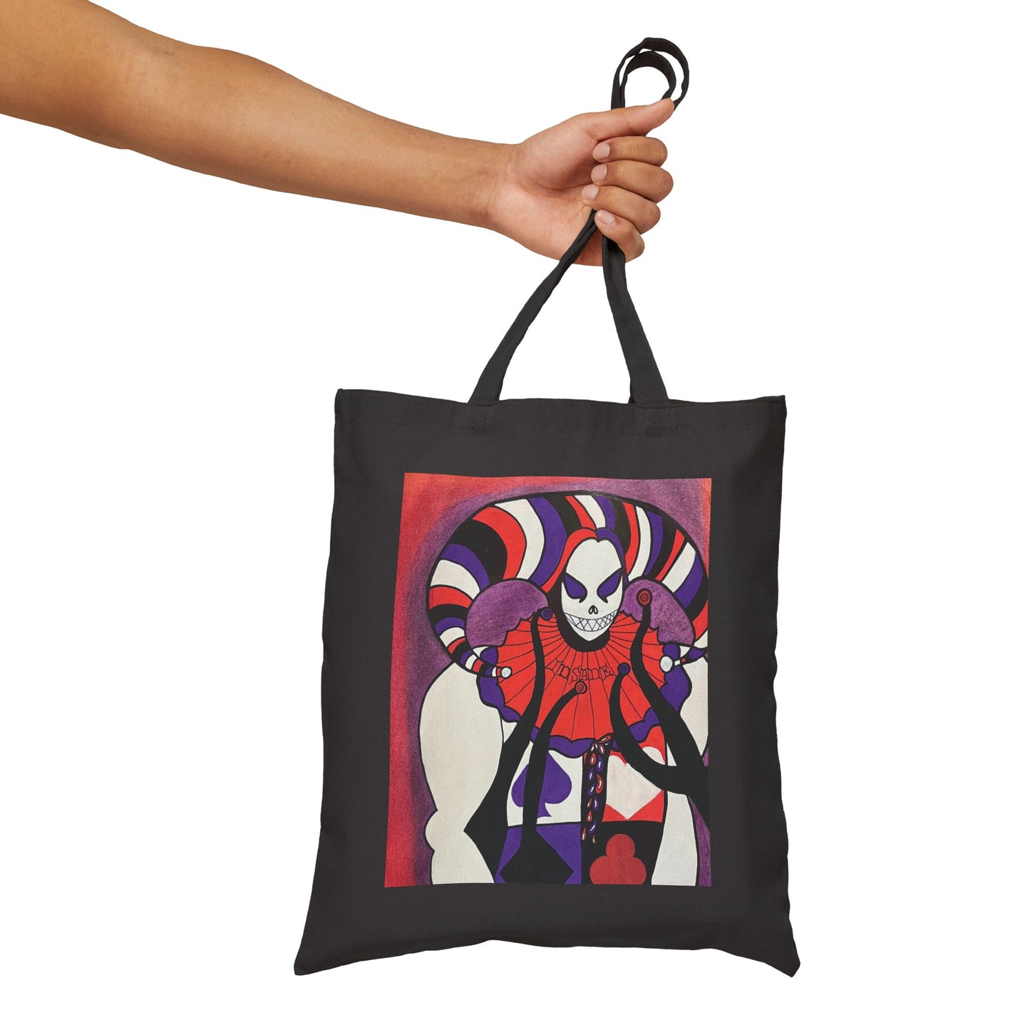 Cotton Canvas Tote Bag- Dark Jester